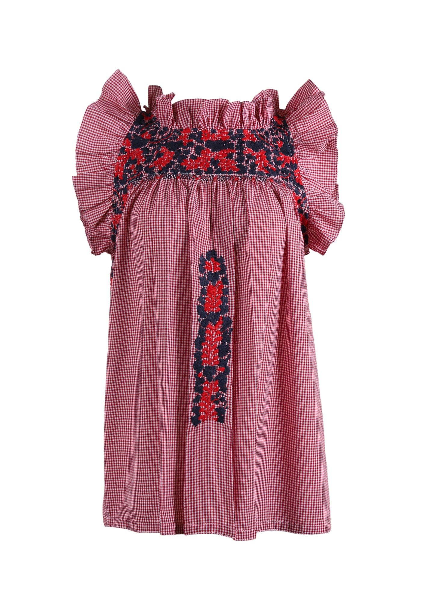 Olivia Blouse Blouse Olivia Risa Marino y Rojo