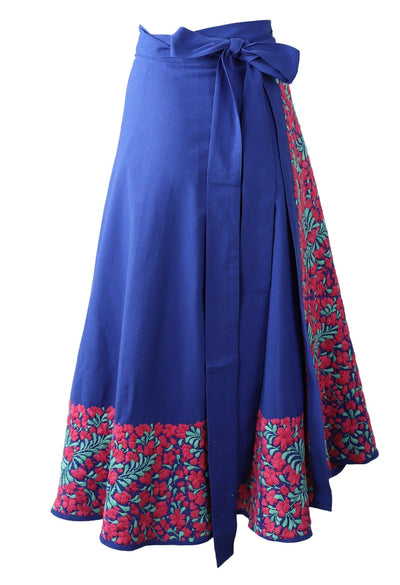 Oaxaca Long Skirt Skirt One Size Falda Azul Fucsia y Menta