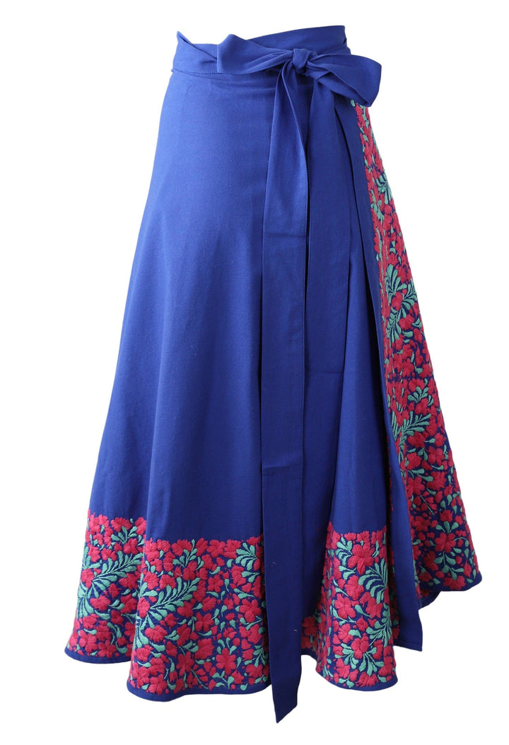 Oaxaca Long Skirt Skirt One Size Falda Azul Fucsia y Menta