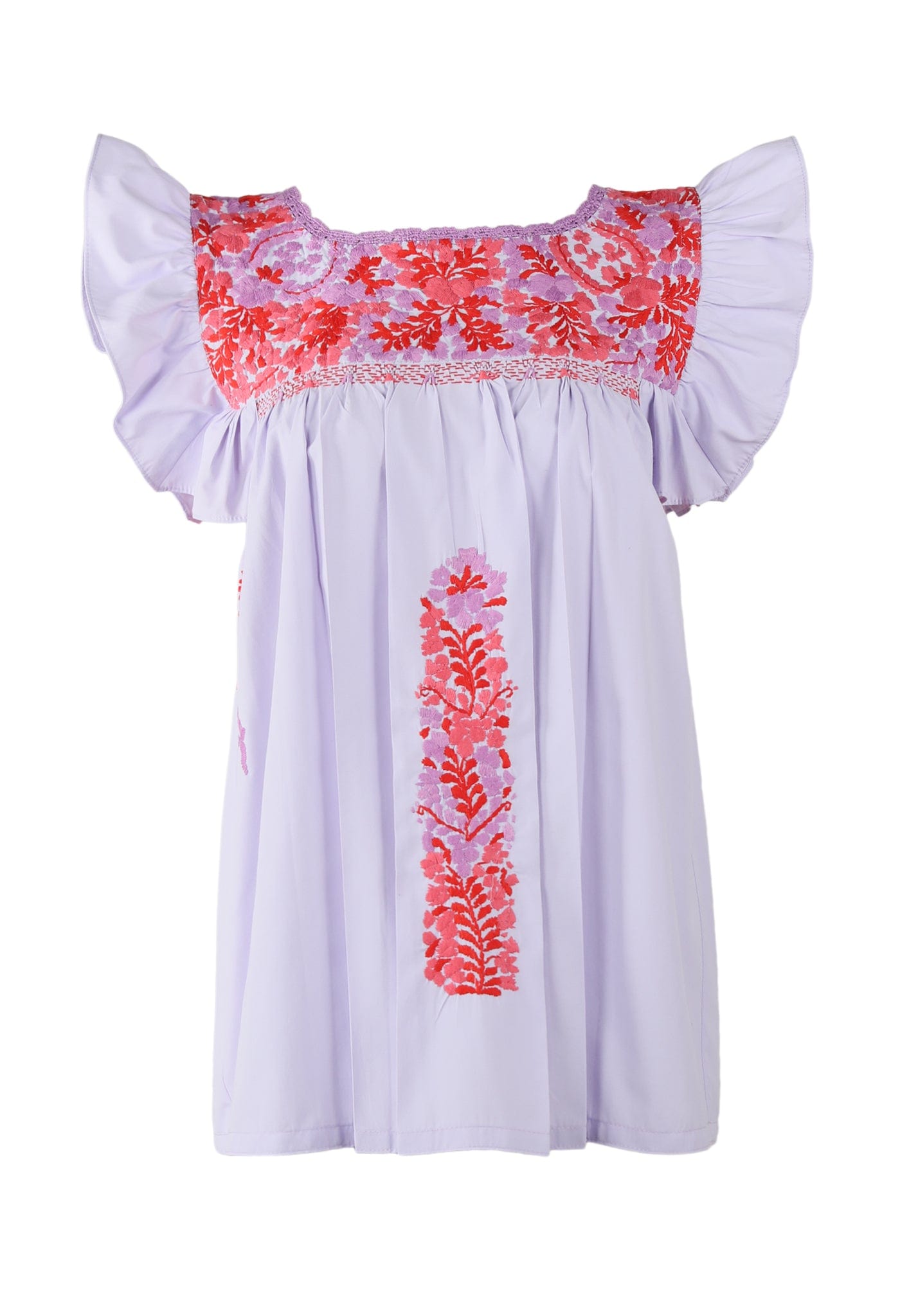 Soledad Blouse Blouse Soledad Prendo Lavanda Coral y Rojo