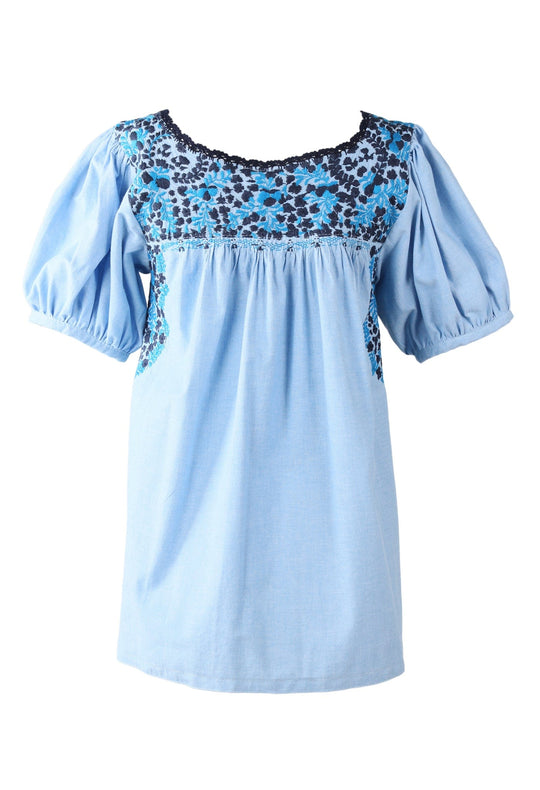 Carolina Blouse Blouse Carolina Angel Marino y Azul