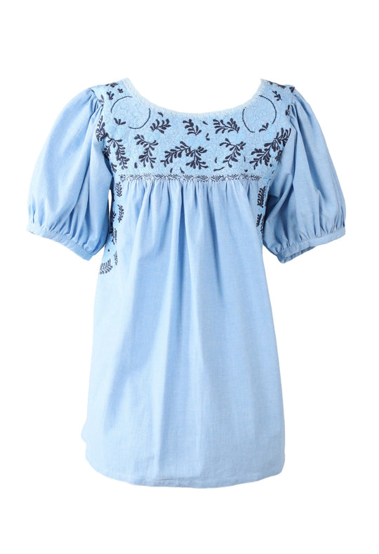 Carolina Blouse Blouse Carolina Angel Celeste y Marino