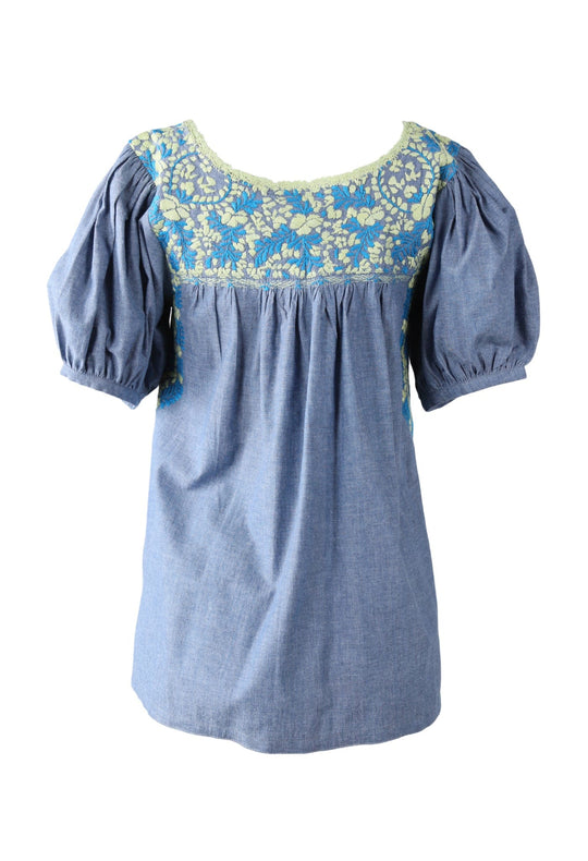 Carolina Blouse Blouse Carolina Nube Limon y Turqesa