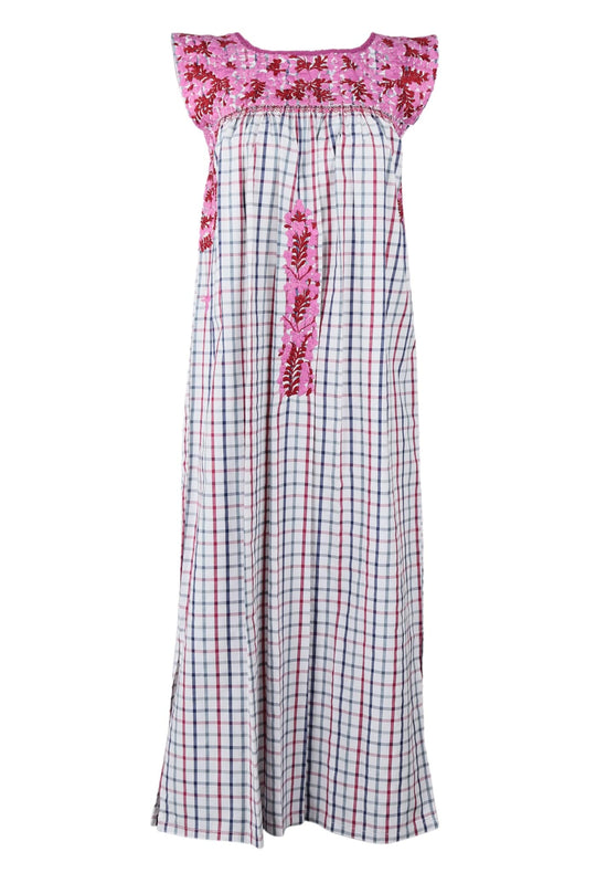 Flores Midi Dress Dress Lindo Magenta y Rubi