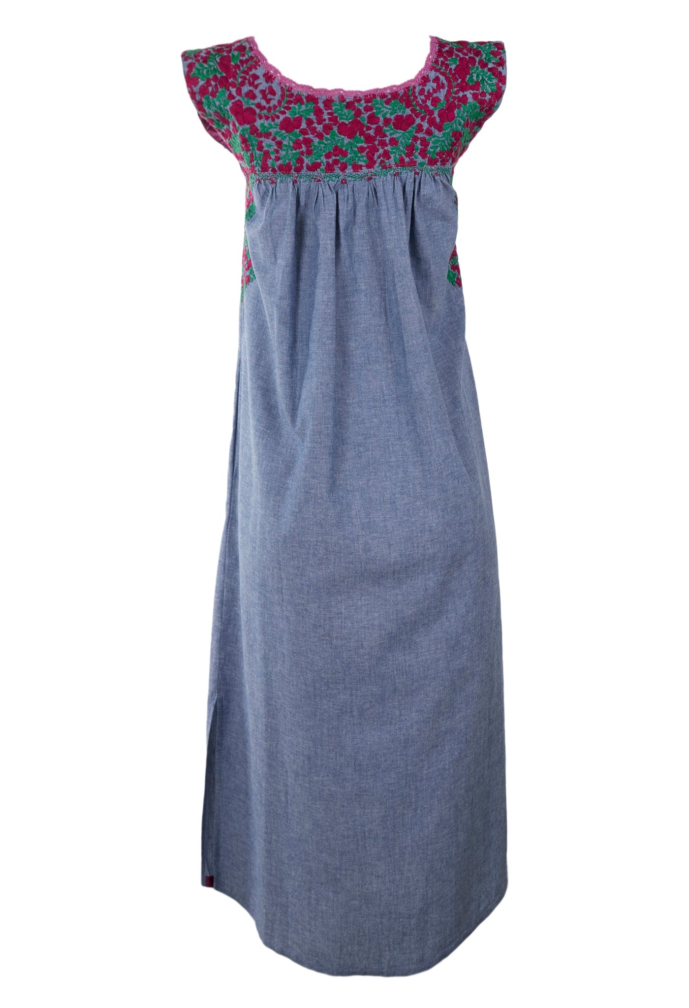 Flores Midi Dress Dress Nube Rubi y Verde