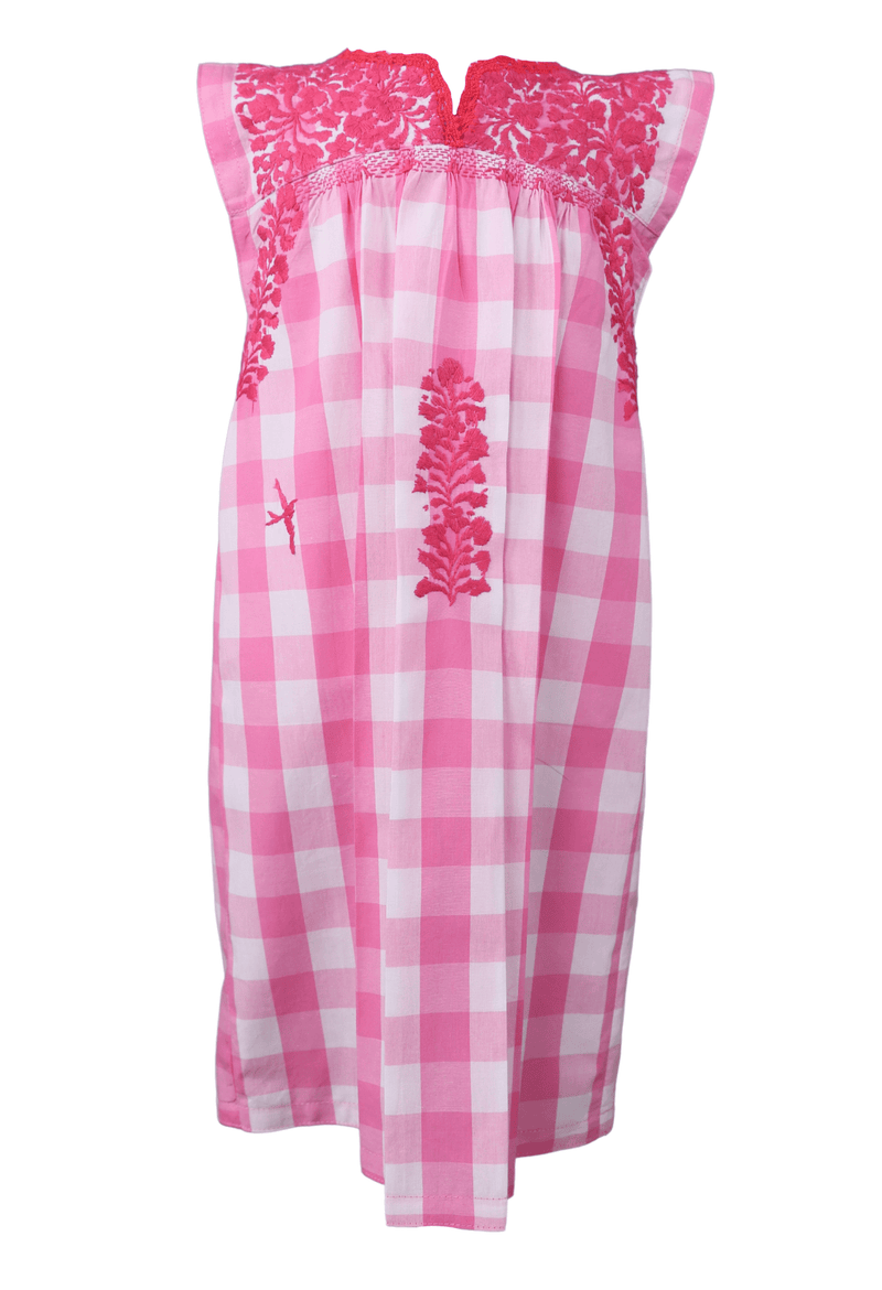 Florecita Dress Childrens Florecita Fucsia Gingham Chica