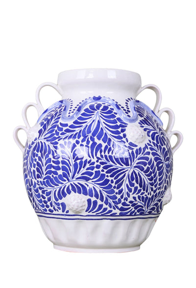 Gorky Gonzalez Ceramics Medium Pot with Lid Medium Blue Pot with Lid