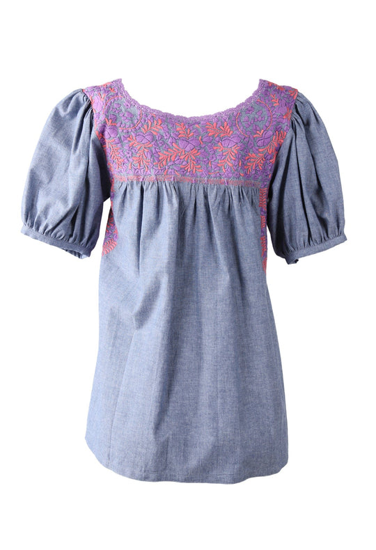 Carolina Blouse Blouse Carolina Nube Purpura y Coral