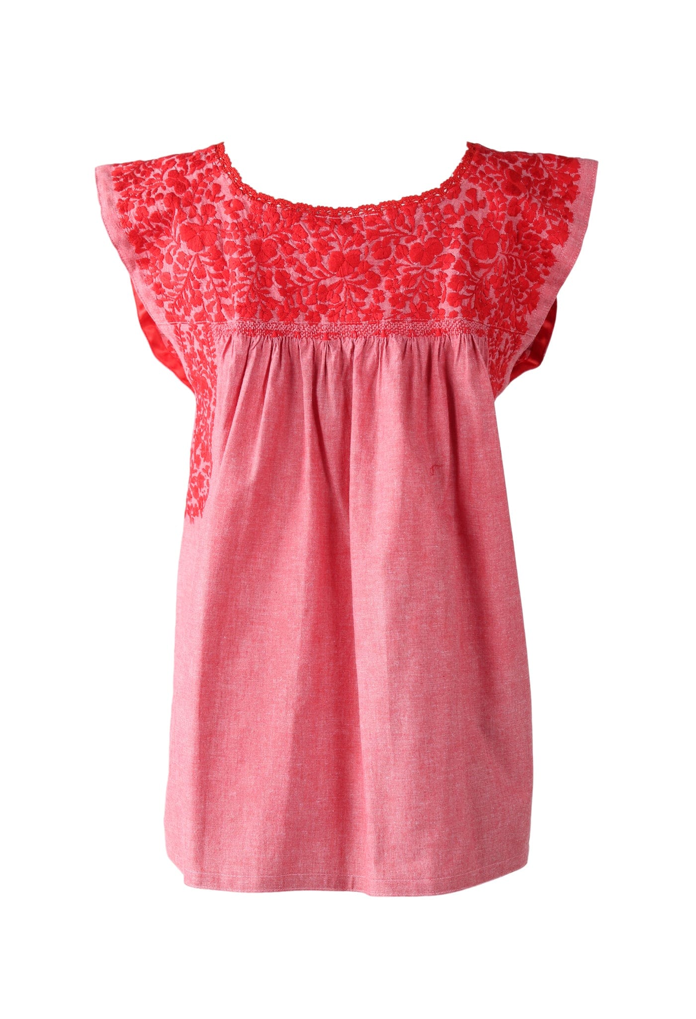 Flores Blouse Blouse Costa Rojo