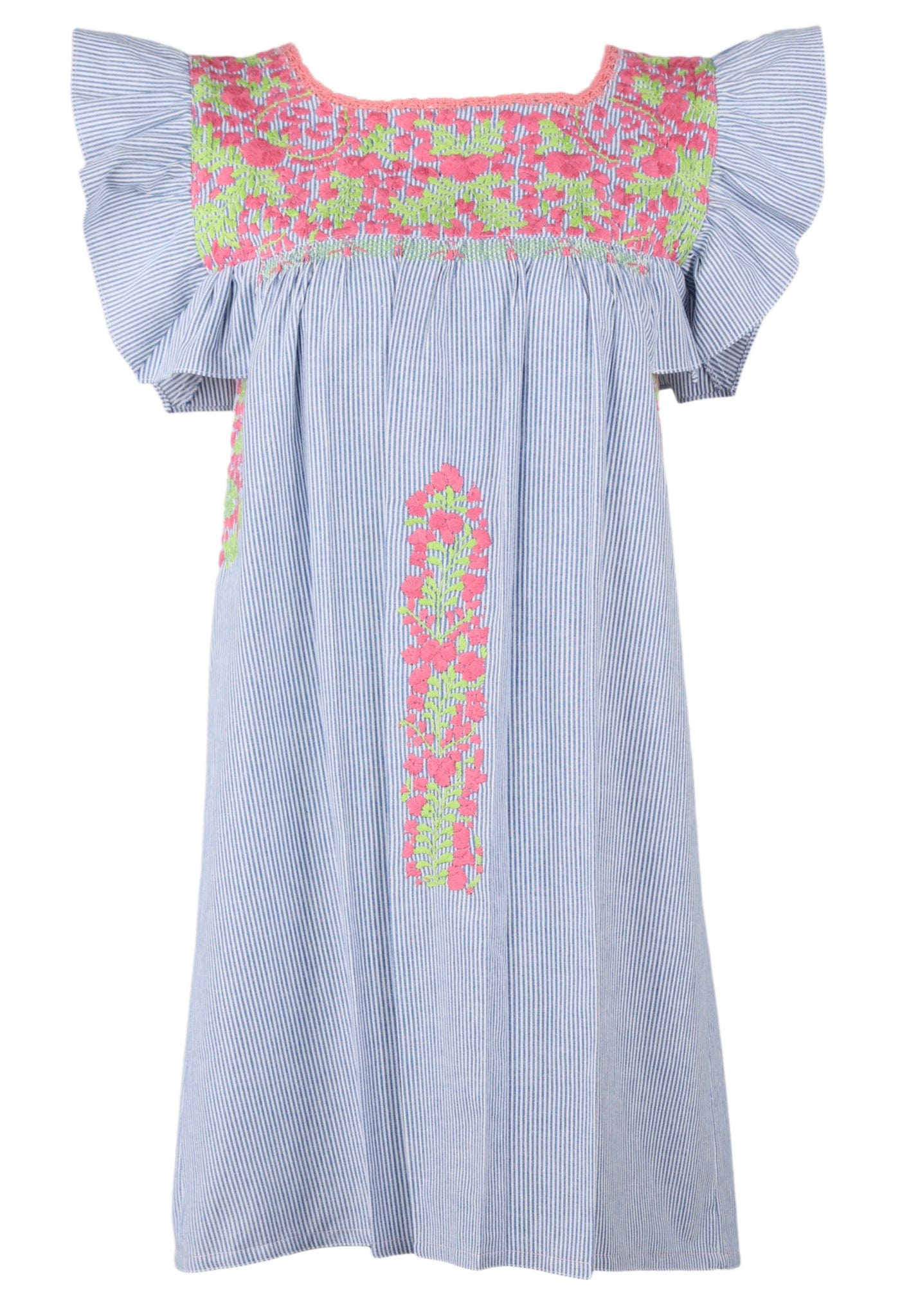 Soledad Short Dress Dress Soledad Suerte Coral y Lima