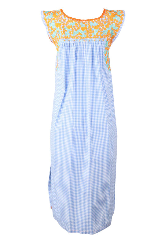 Flores Midi Dress Dress Small Vida Naranja y Menta