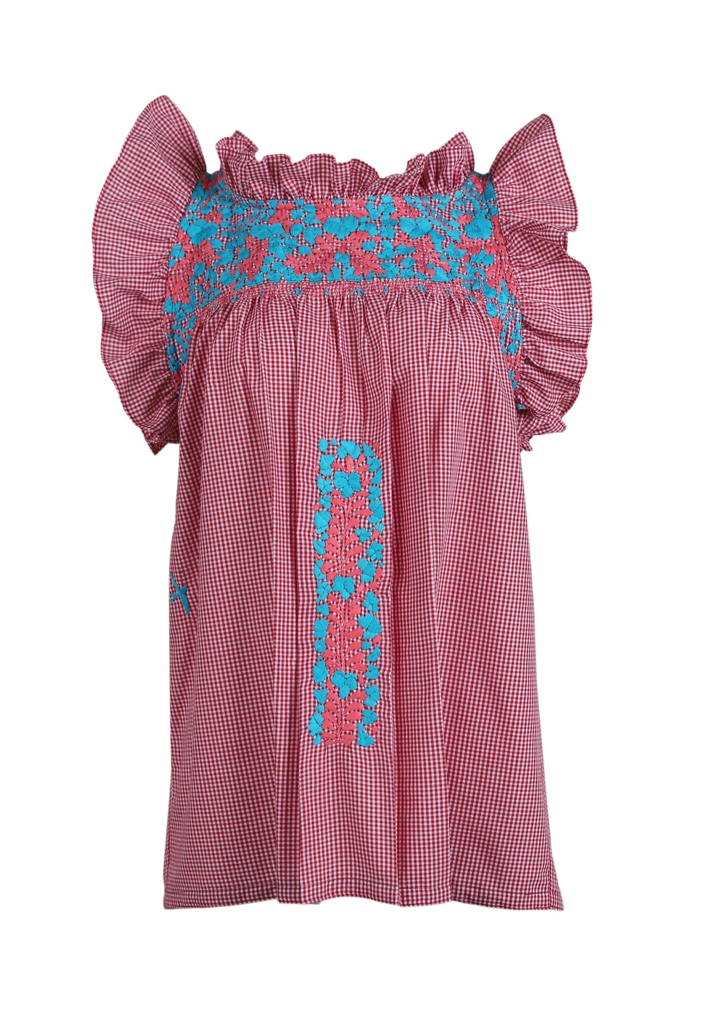 Olivia Blouse Blouse Olivia Risa Turqesa y Rosa
