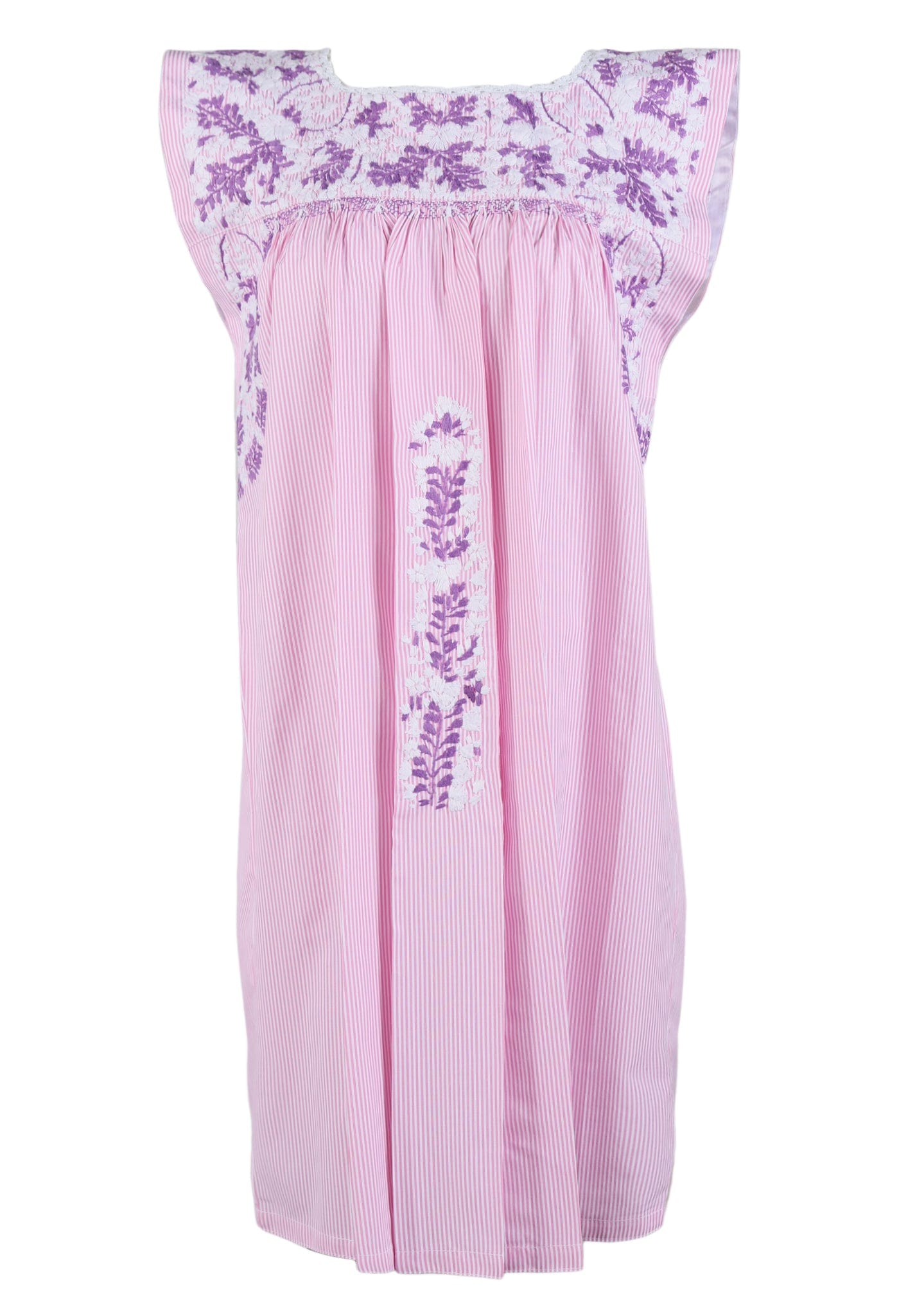 Flores Short Dress Dress Pastel Nieve y Purpura