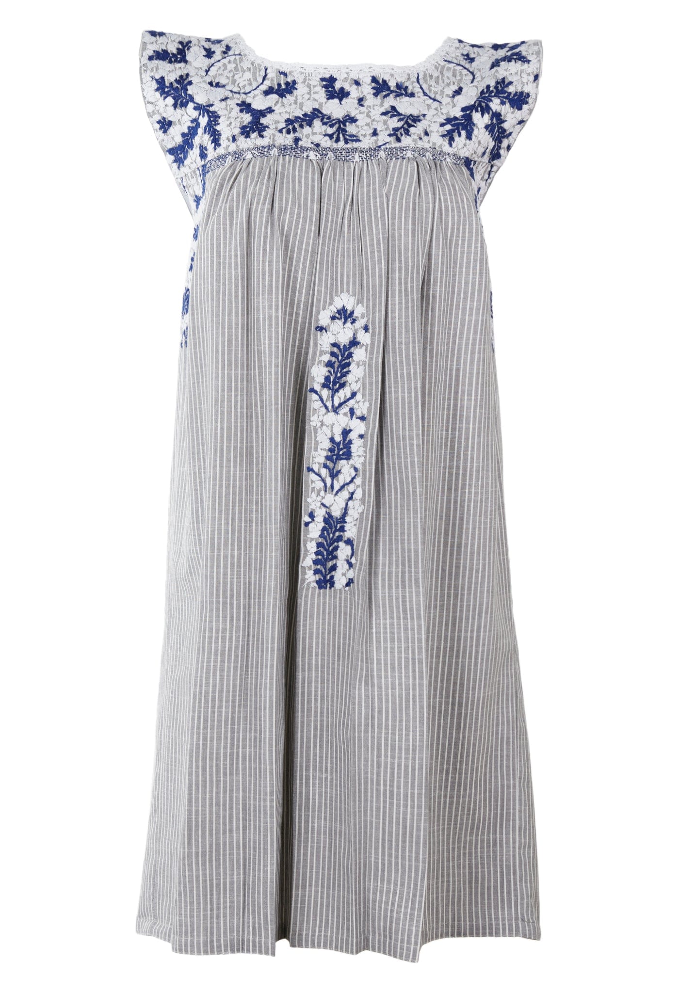 Flores Short Dress Dress Extra Small Lluvia Nieve y Cobalto