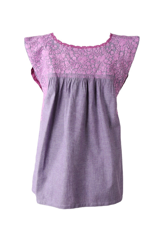 Flores Blouse Blouse Lavanda Lavanda