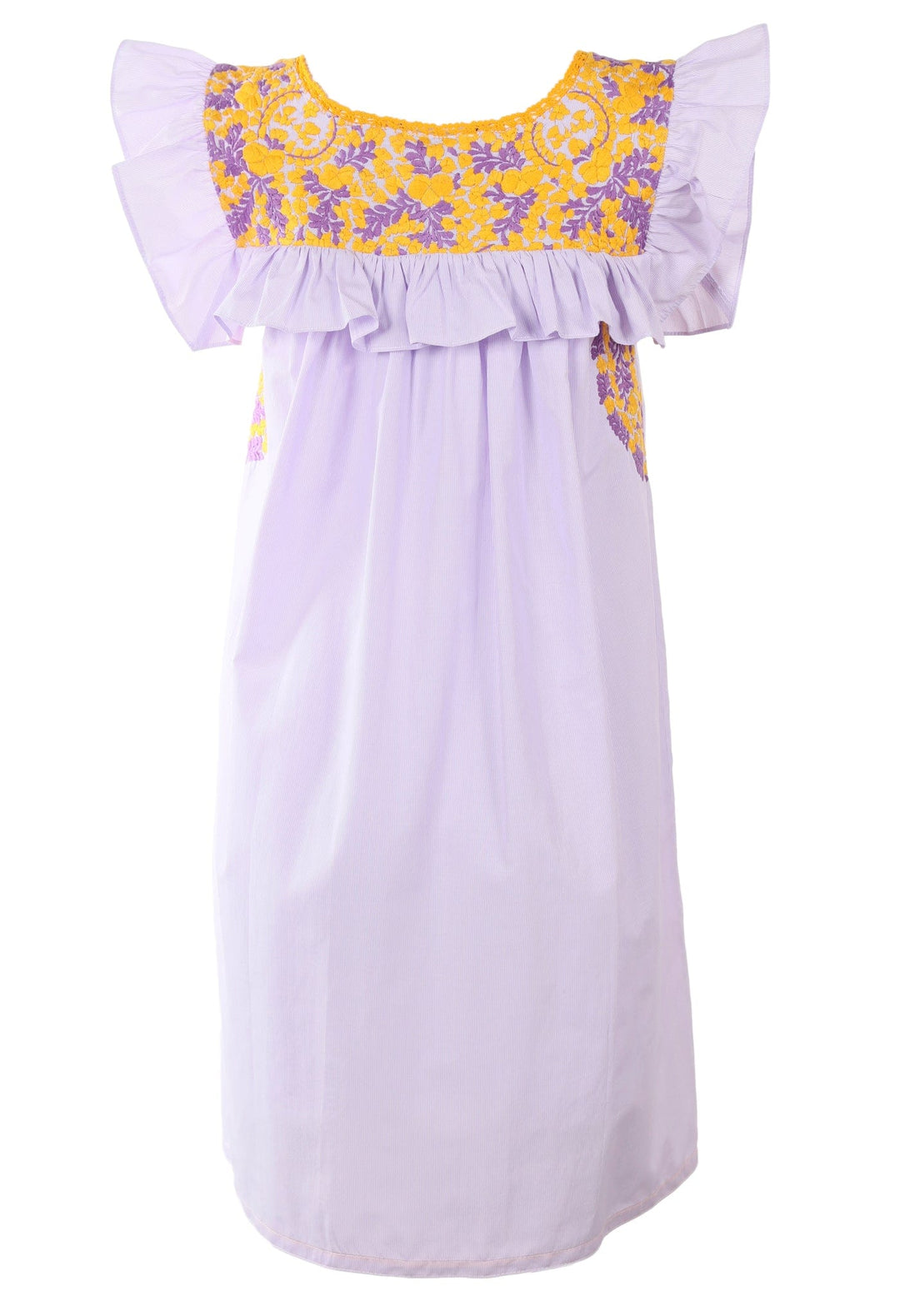 Soledad Short Dress Dress Soledad Prendo Amarillo y Purpura