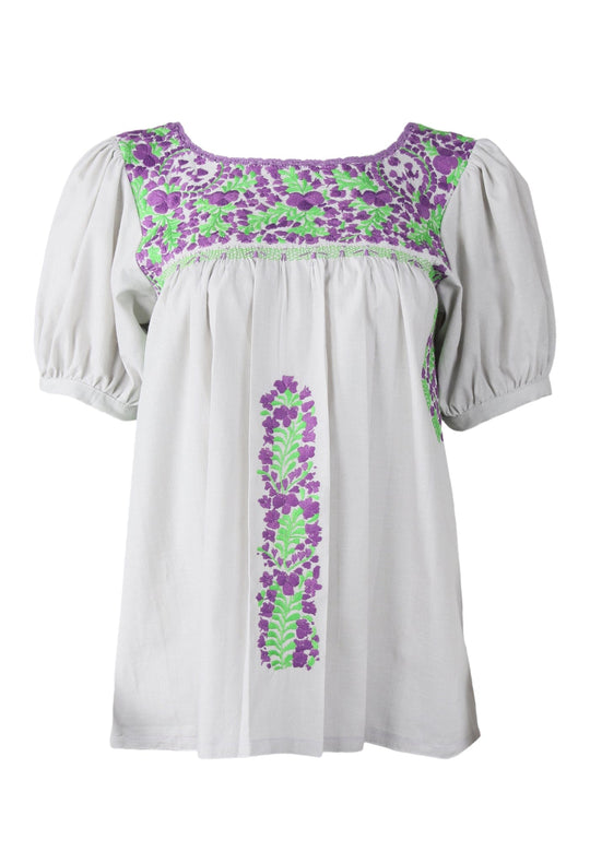 Carolina Blouse Blouse Carolina Nublado Purpura y Lima