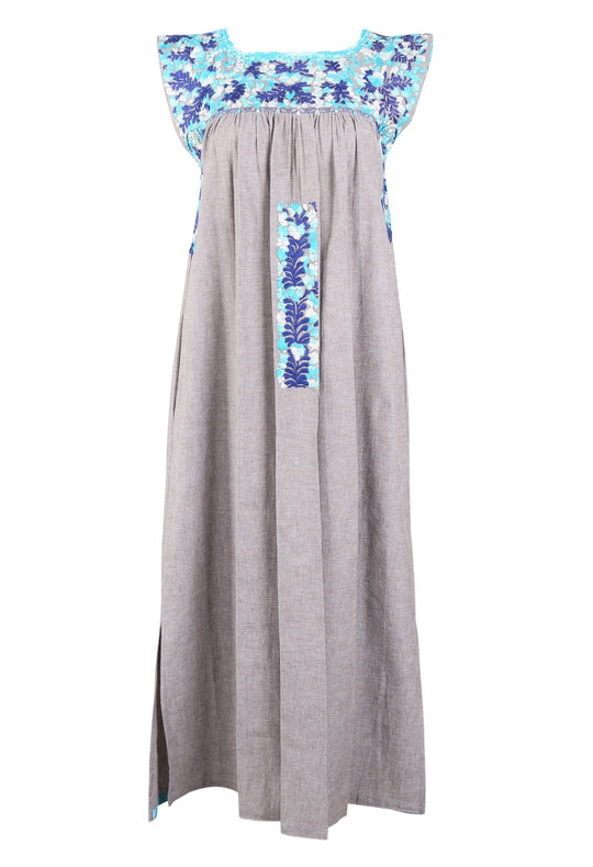 Flores Midi Dress Dress Cafe Cobalto Brillante