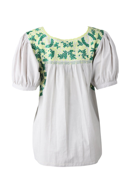 Carolina Blouse Blouse Carolina Nublado Limon y Verde