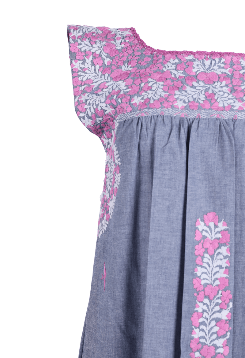 Flores Midi Dress Dress Baile Purpura y Nieve