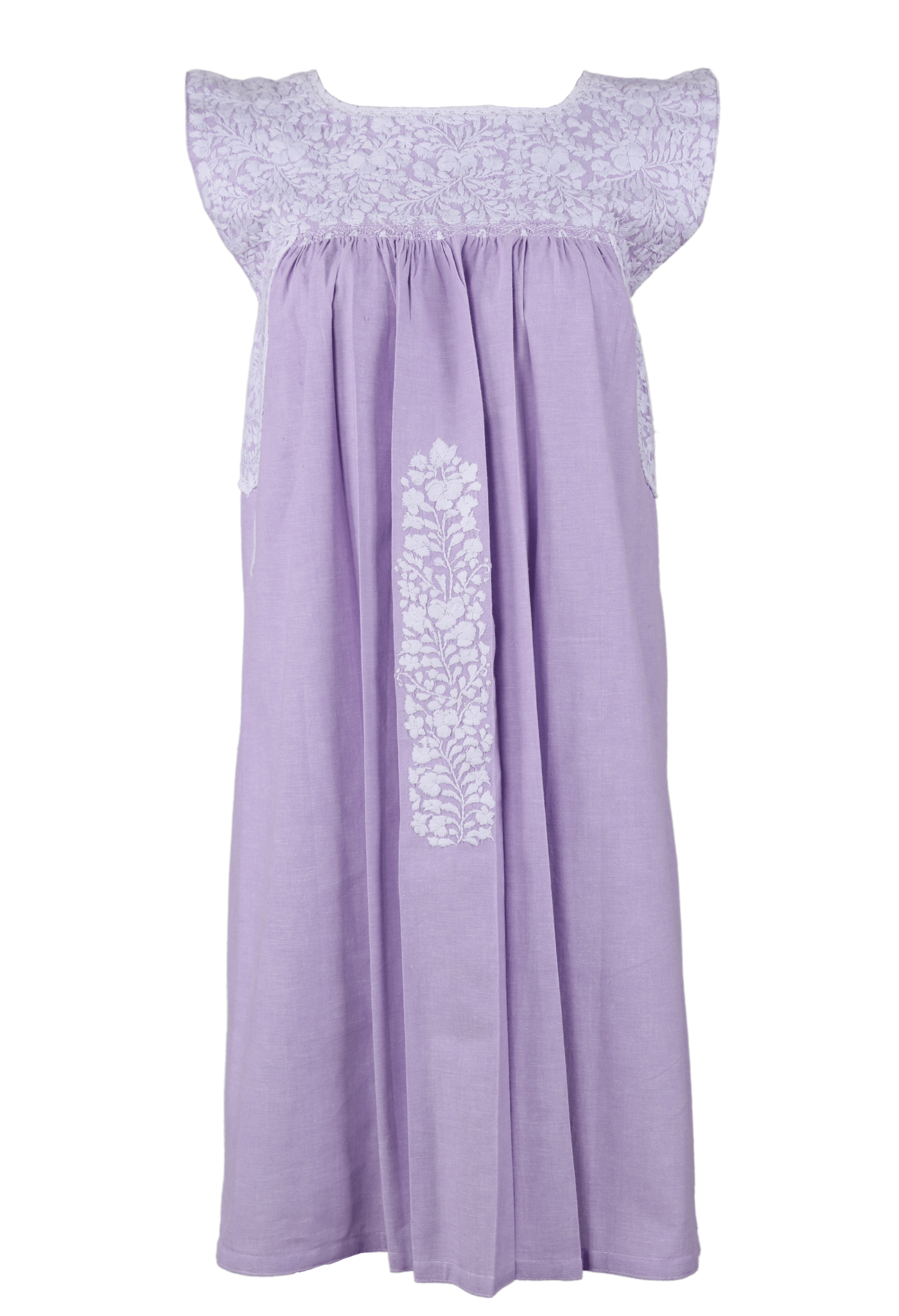 Flores Short Dress Dress Lavanda Nieve