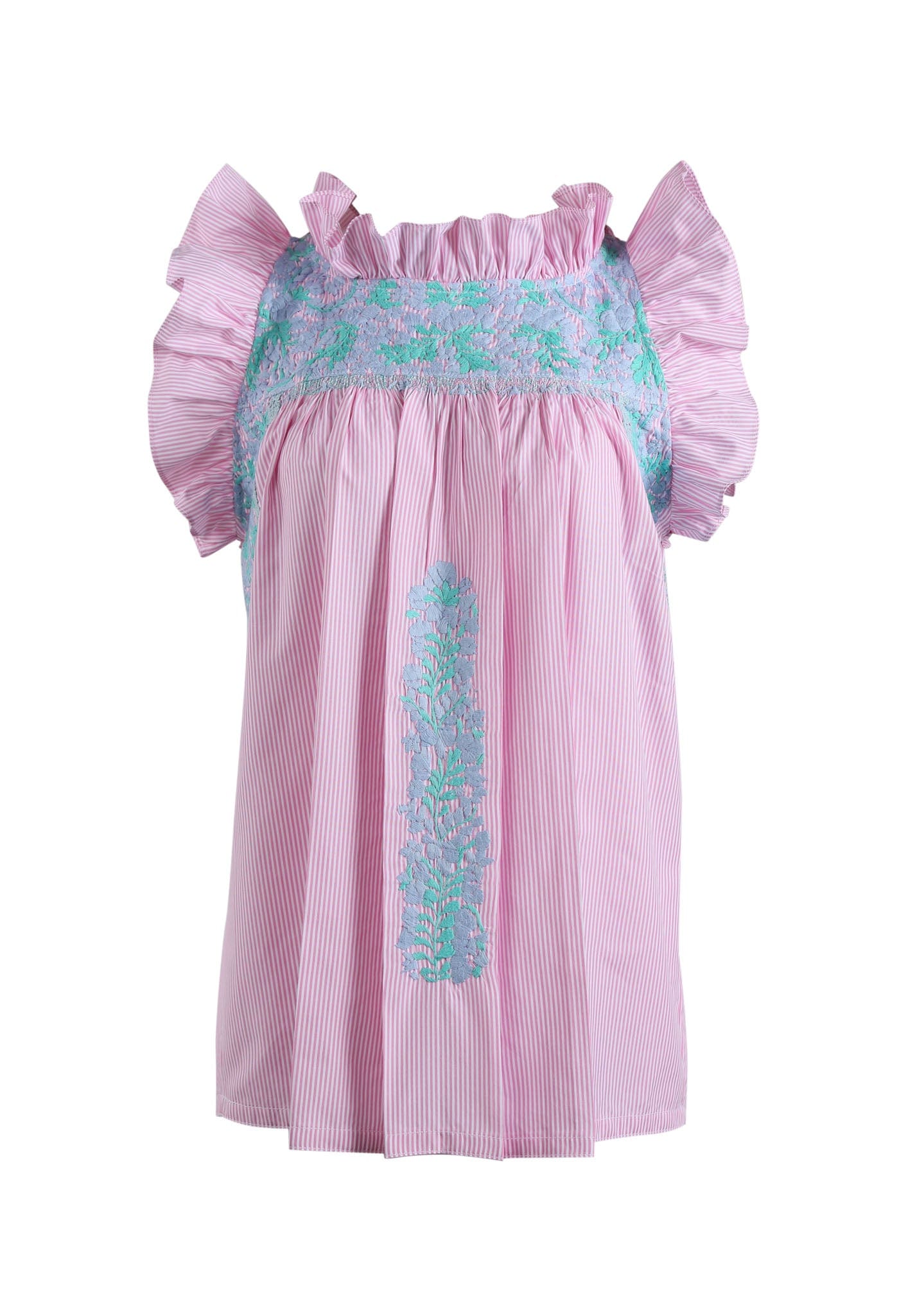 Olivia Blouse Blouse Olivia Pastel Celeste y Menta Dos