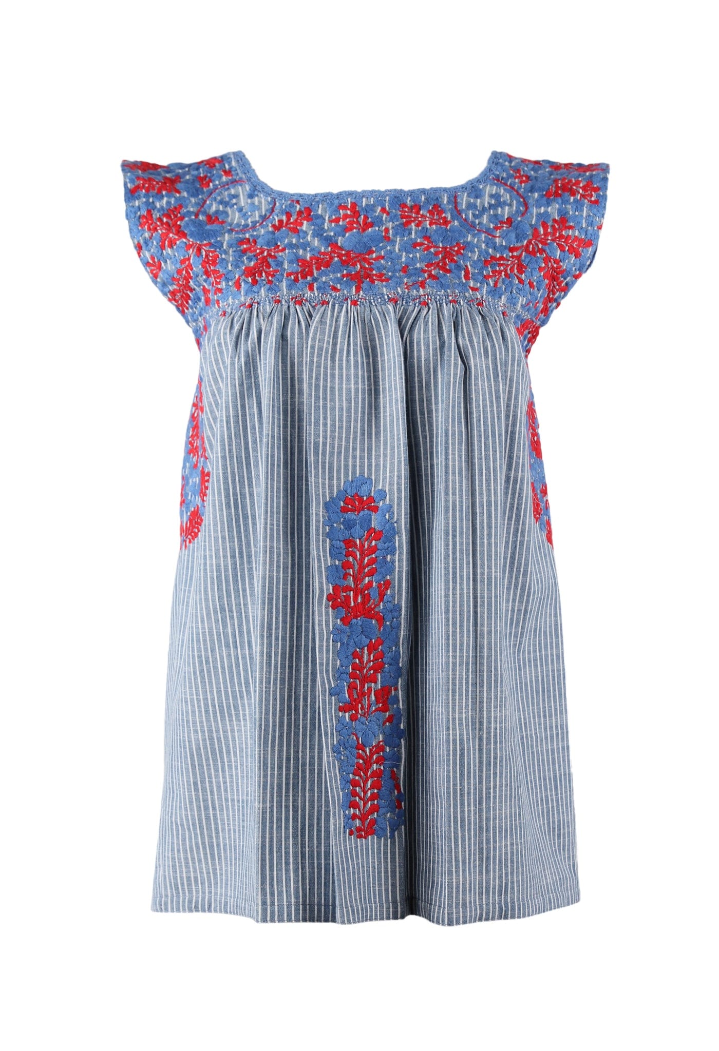 Flores Blouse Blouse Reina Frances y Rojo