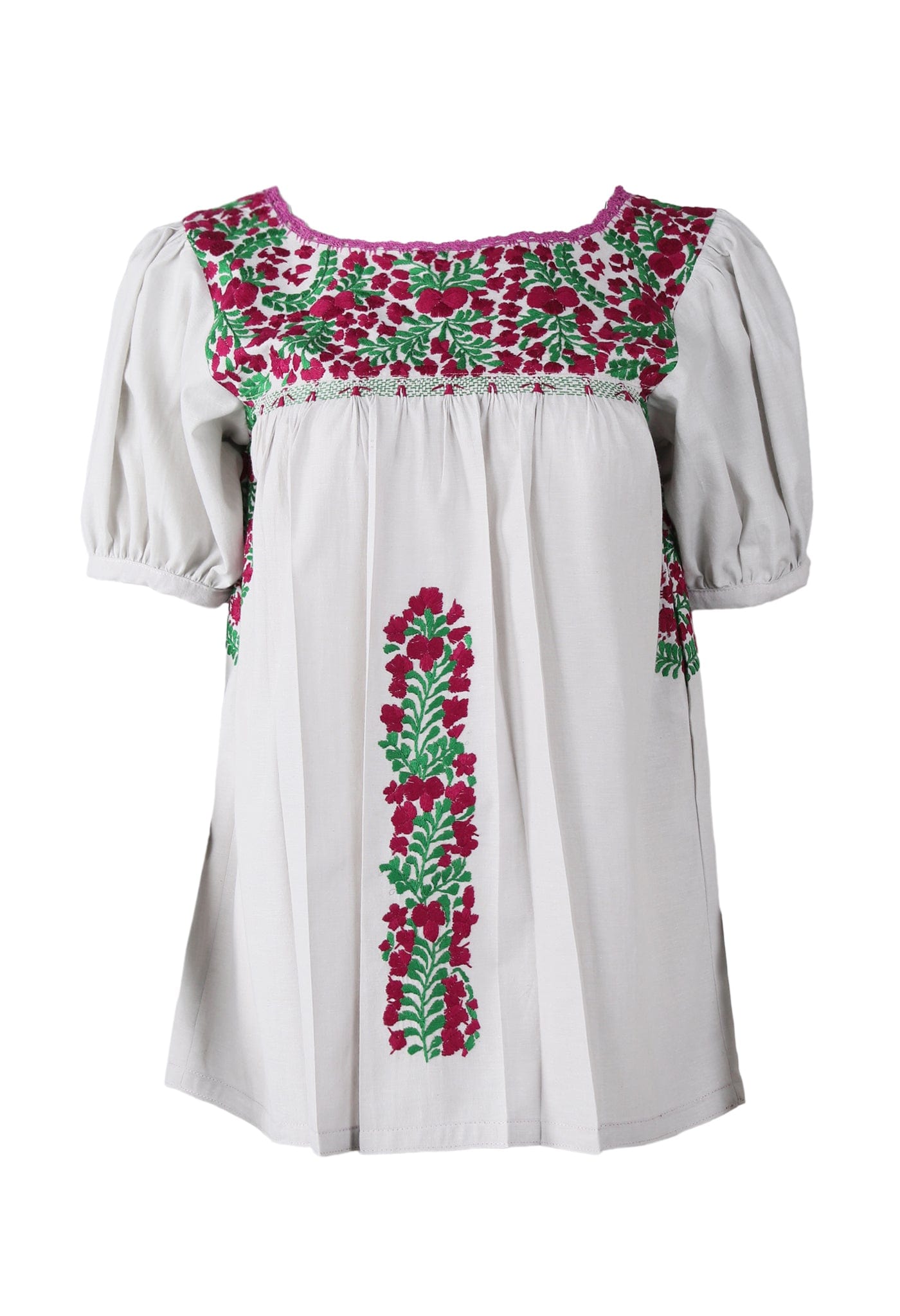 Carolina Blouse Blouse Carolina Nublado Ciruela y Verde