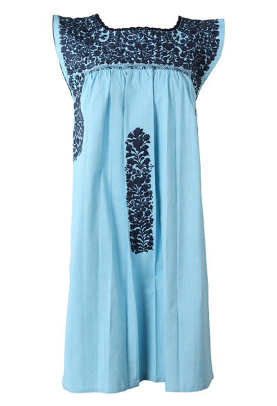 Flores Short Dress Dress Trebol Marino