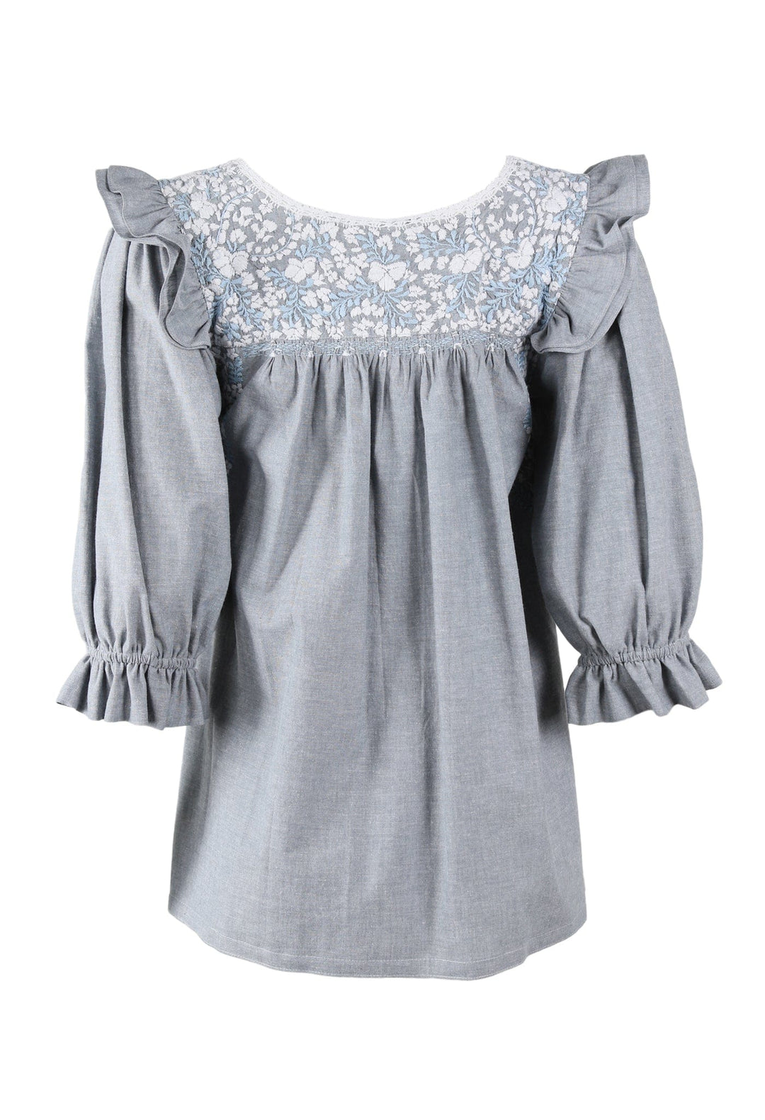 Fernanda Blouse Blouse Fernanda Dos Celeste y Nieve