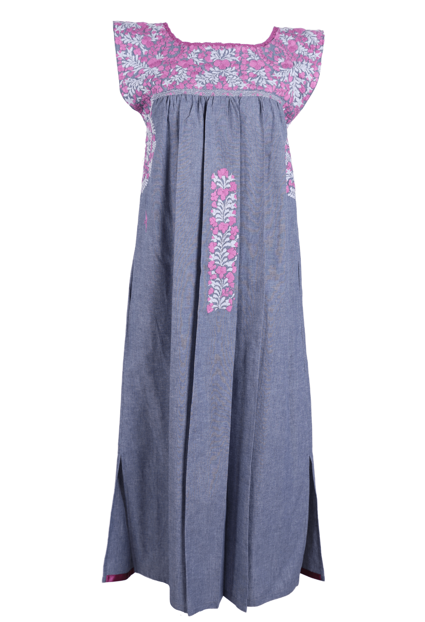 Flores Midi Dress Dress Baile Purpura y Nieve