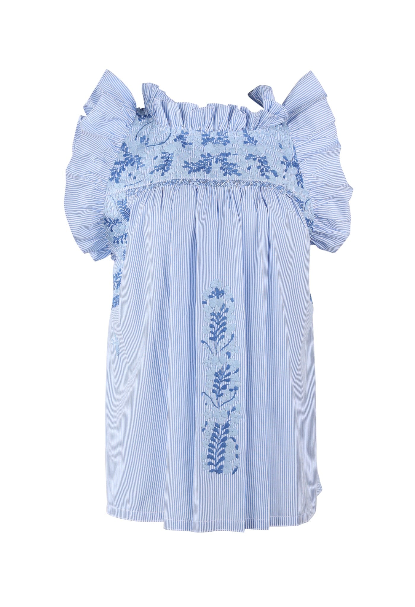 Olivia Blouse Blouse Olivia Suerte Celeste y Frances