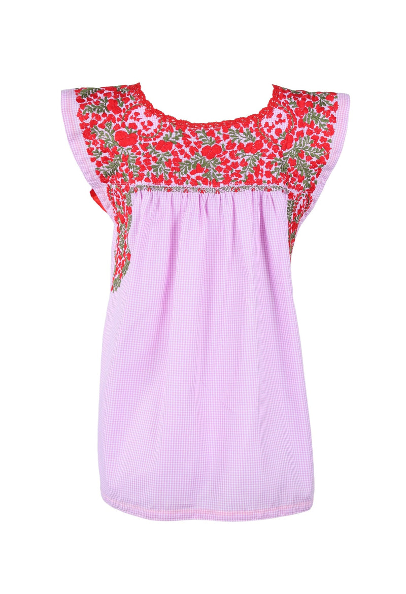 Flores Blouse Blouse Barro Tomate y Olivo