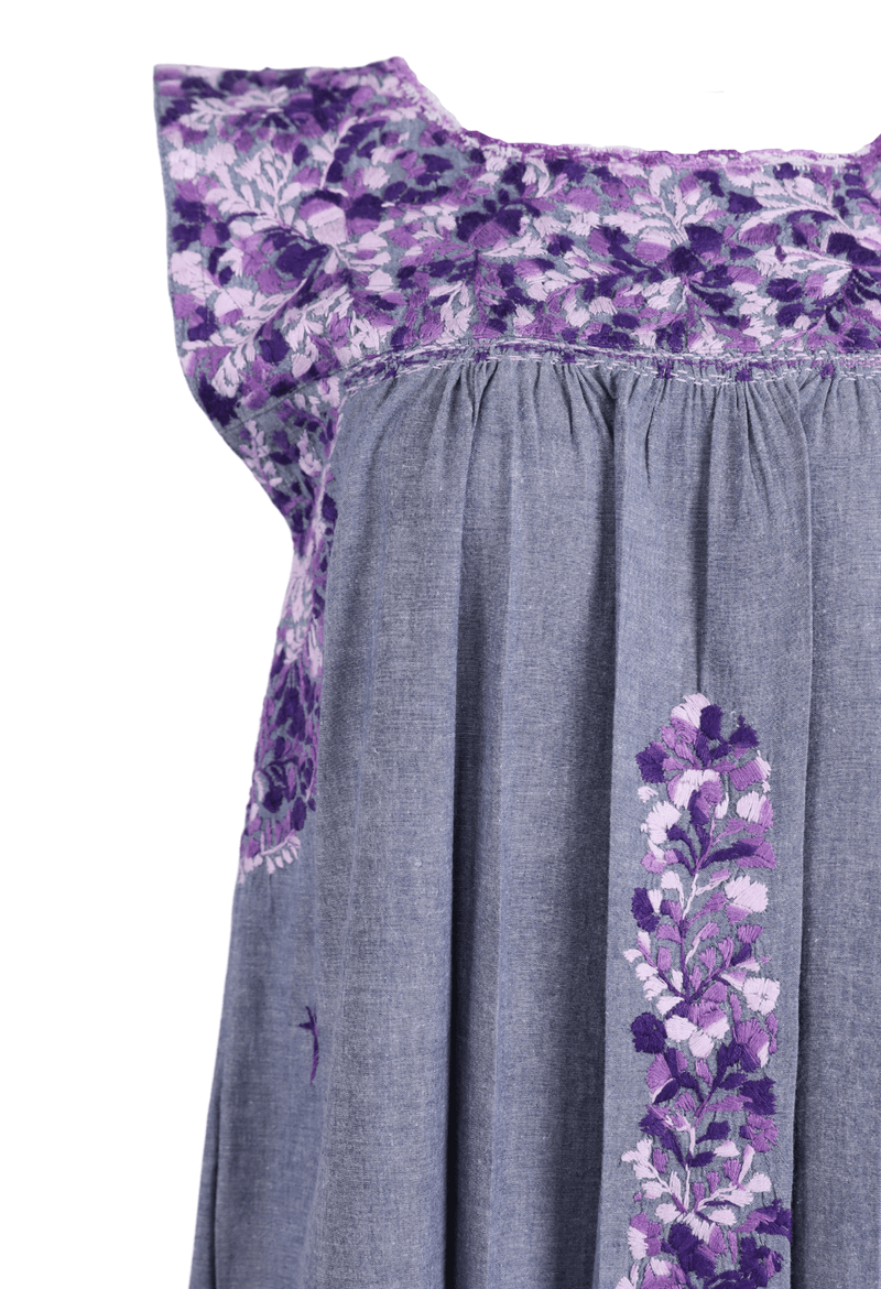 Flores Midi Dress Dress Baile Violeta Brillante