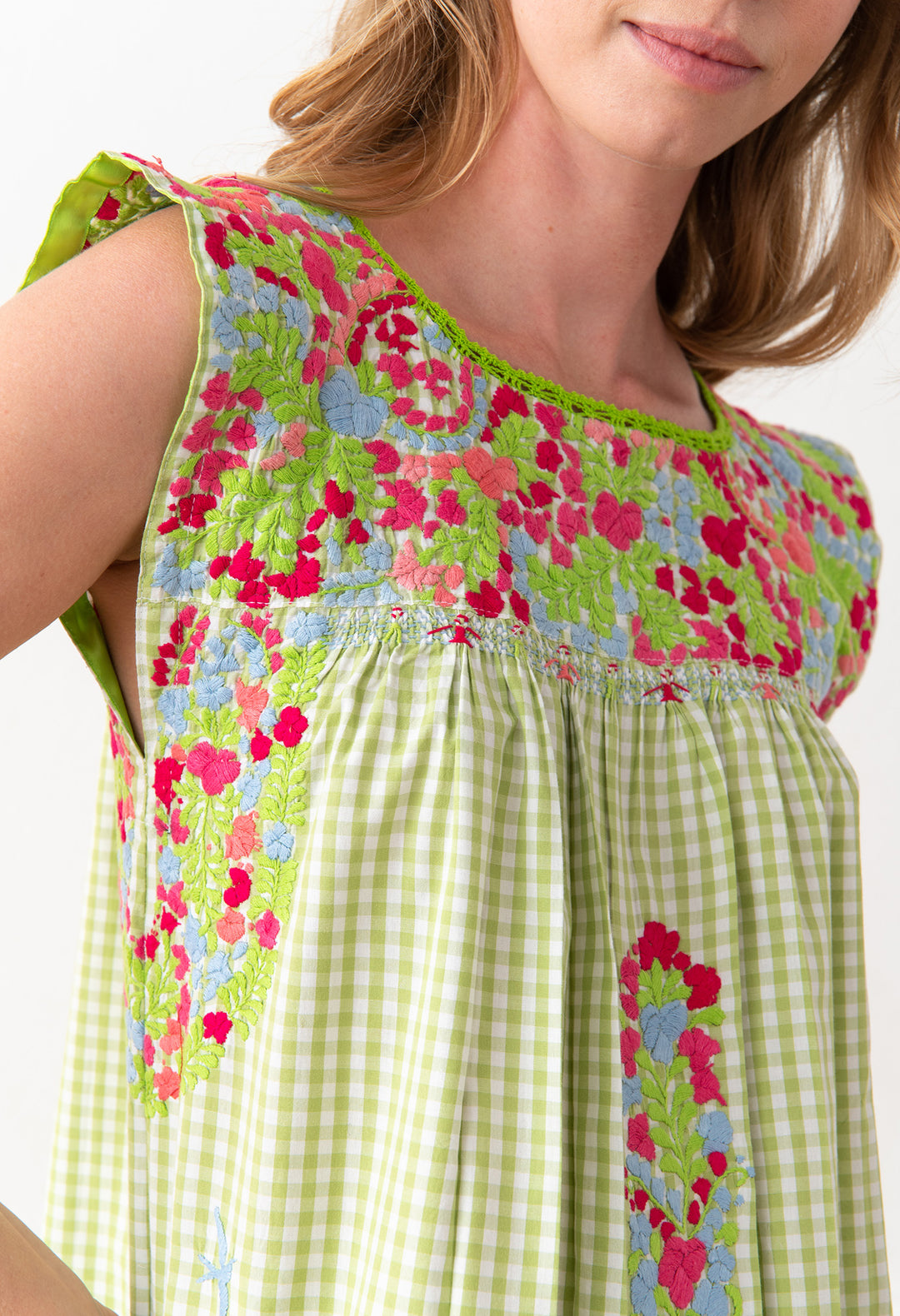 Gingham Verde y Rosa