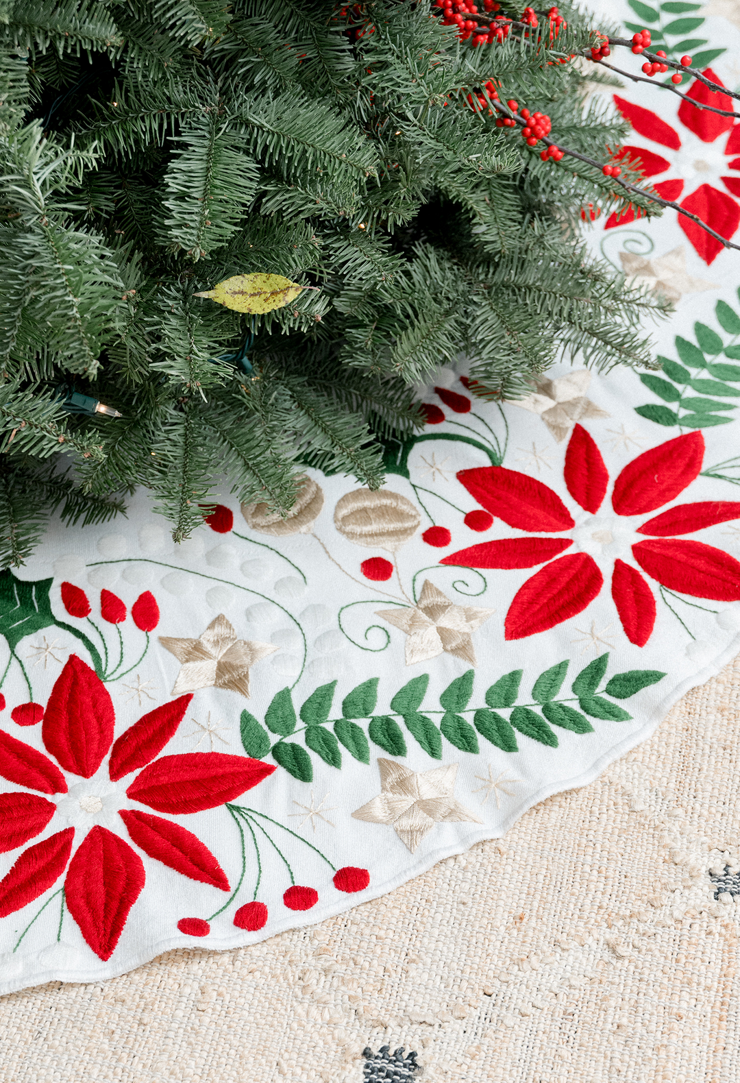 Falda de Navidad Blanca