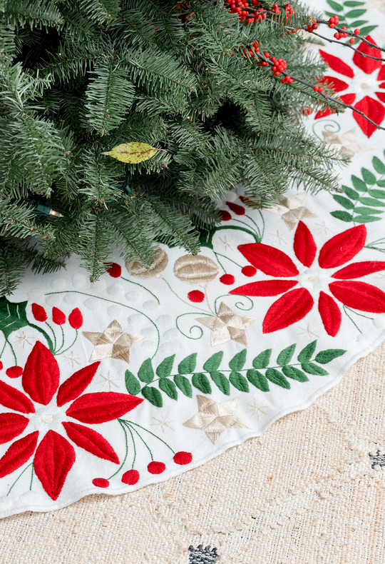 Falda de Navidad Blanca