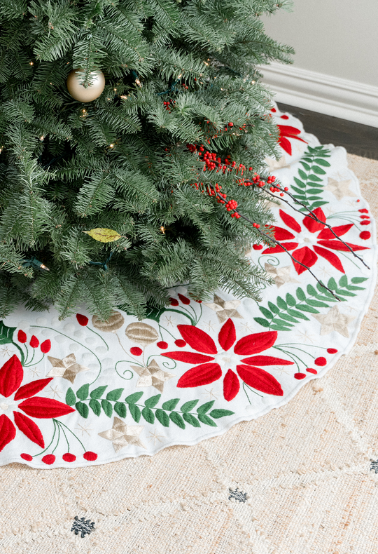 Falda de Navidad Blanca