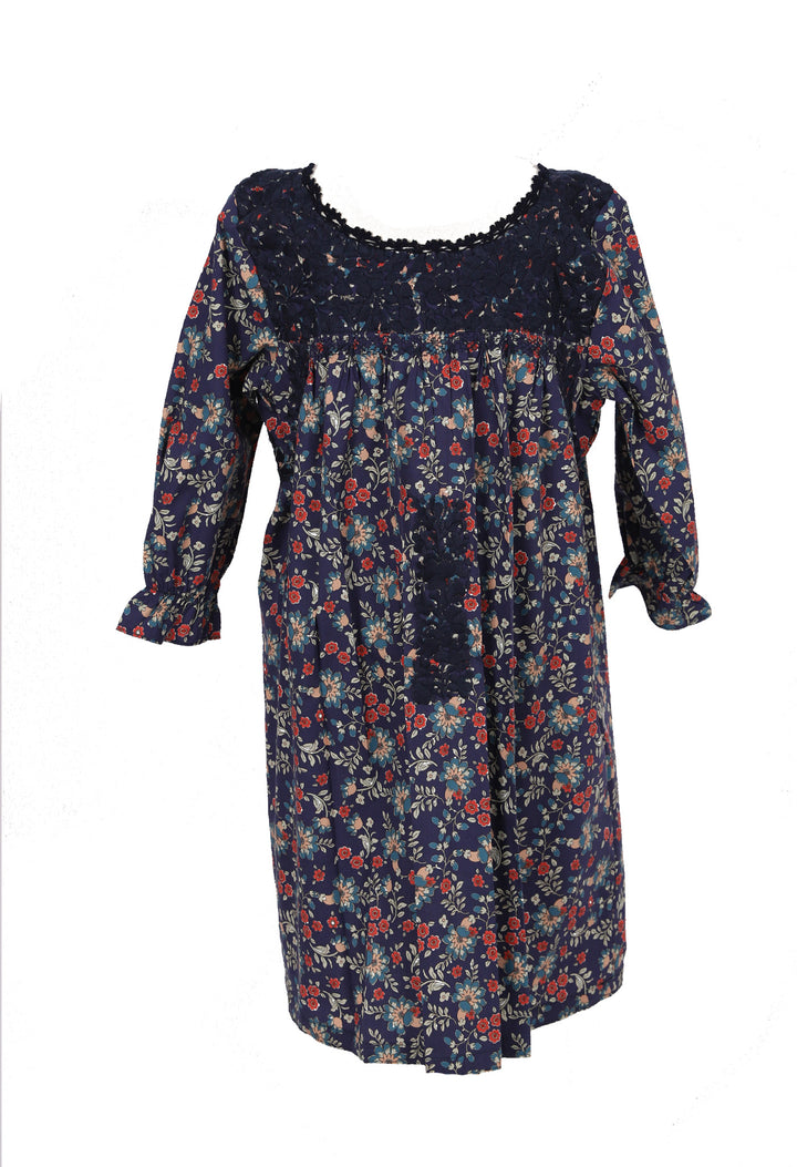 Azul Marino Floral Fernanda Florecita