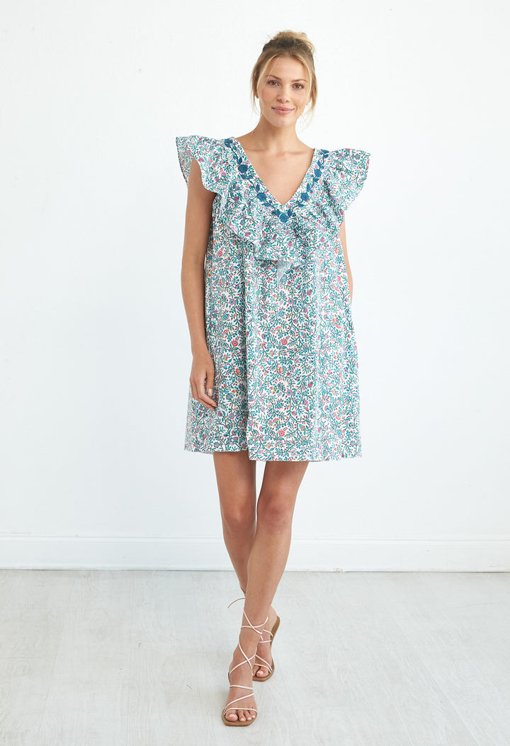 Andrea Verde Azulado Floral