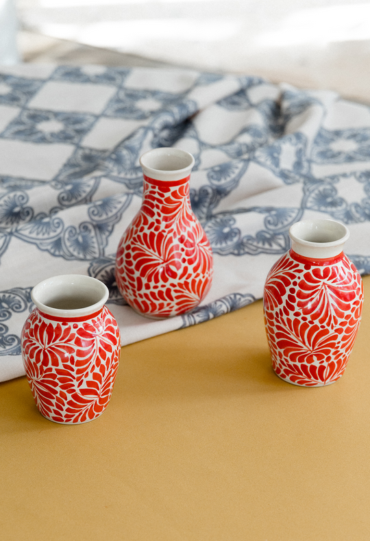 Rojo Trio Vases