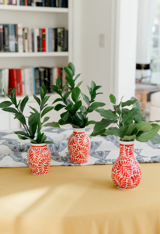 Rojo Trio Vases