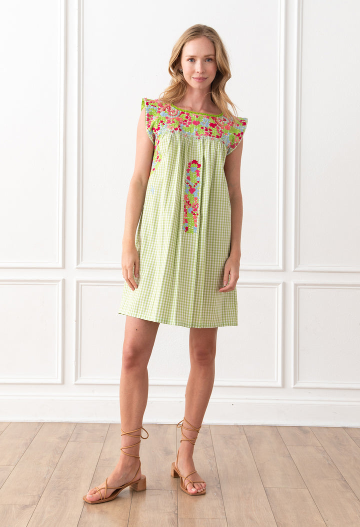 Gingham Verde y Rosa