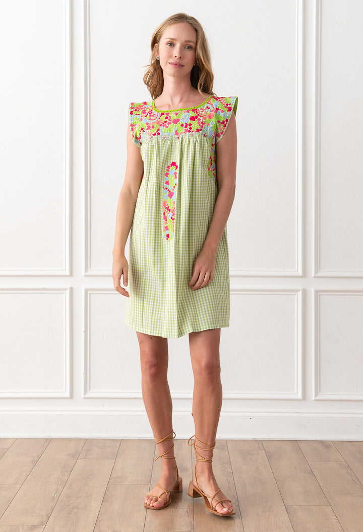 Gingham Verde y Rosa