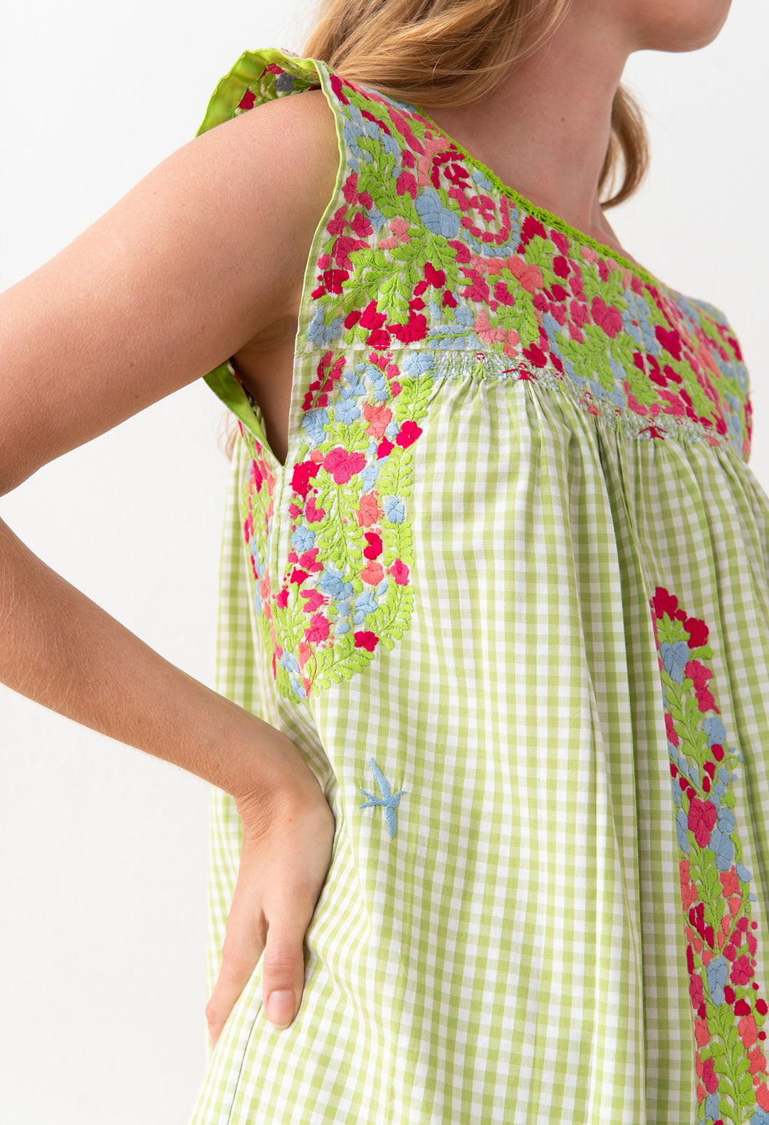 Gingham Verde y Rosa