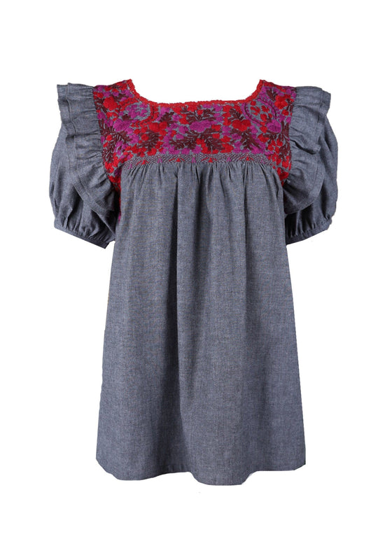 Renata Blouse Blouse Renata Dos Tomate Magenta y Ciruela