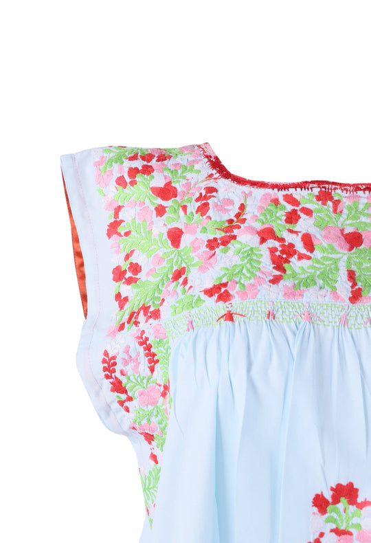 Flores Blouse Blouse Dia Verde y Palido