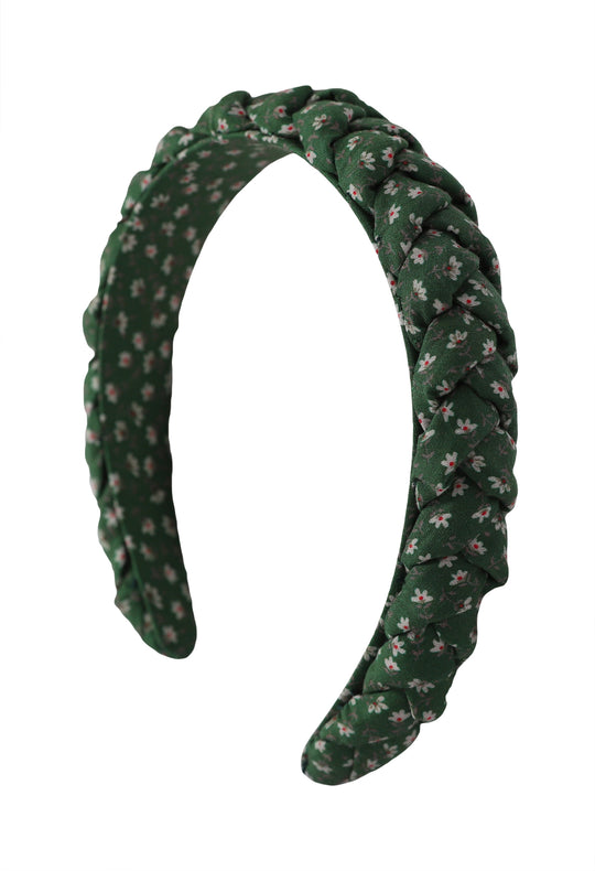 Braided Headband Verde Floral