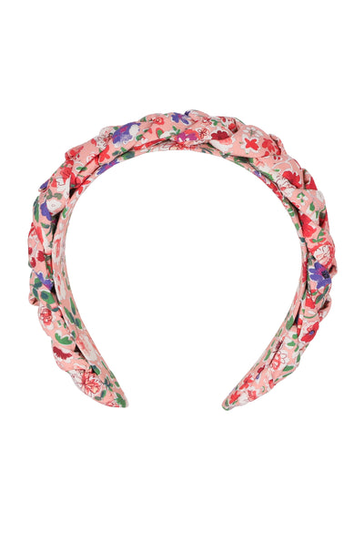 Braided Headband Coral Floral