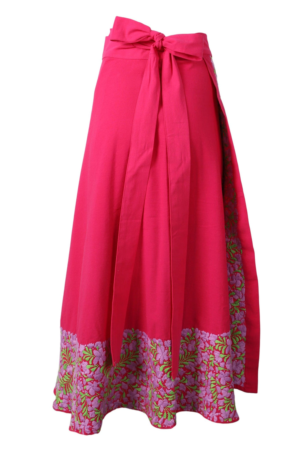Oaxaca Long Skirt Skirt One Size Falda Rosa y Verde